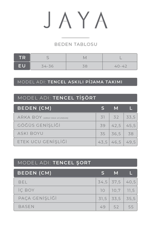 Tencel Askılı Pijama Takımı / Turuncu
