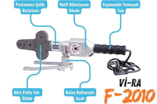 Vira F-2010 Plastik Kaynak Makinesi Ayaklı Tek 1000 W Tek Rezistanslı