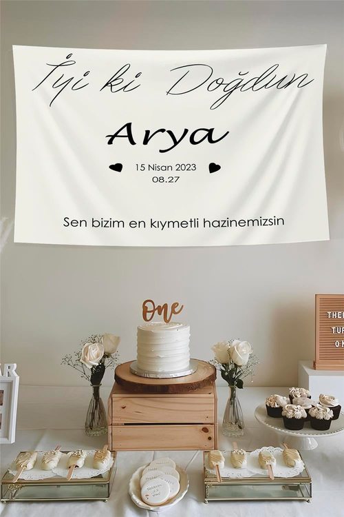 DOĞUM GÜNÜ PARTİNİZ İÇİN KALİTELİ KUMAŞ AFİŞ