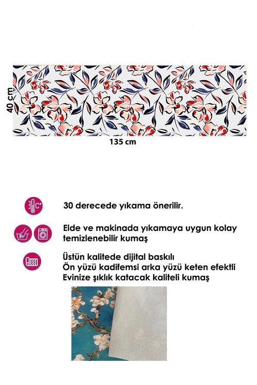 Tasarım Runner ve 4 lü Kırlent Kılıfı Takımı