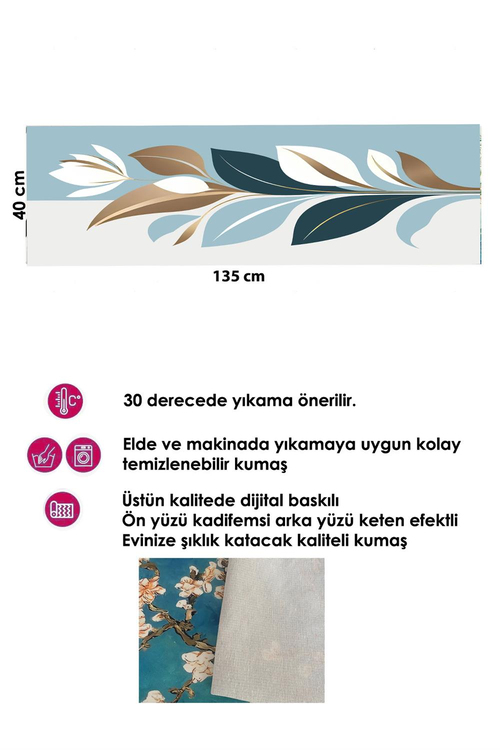 Tasarım Runner ve 4 lü Kırlent Kılıfı Takımı