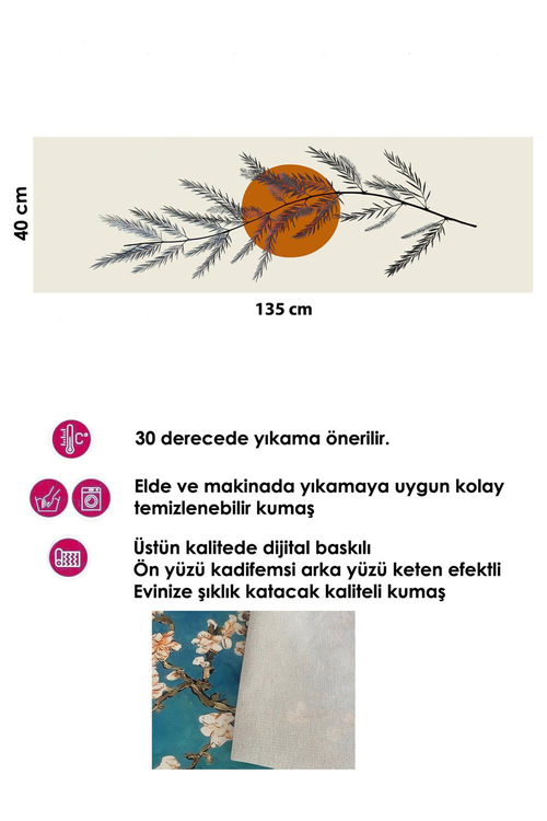 Tasarım Runner ve 4 lü Kırlent Kılıfı Takımı