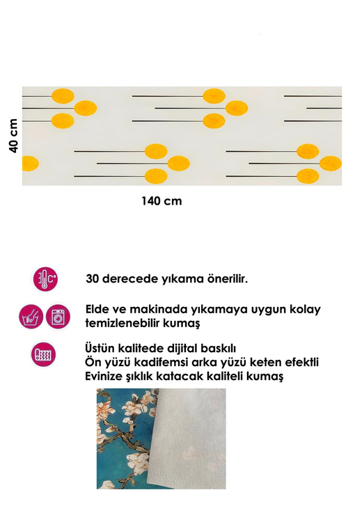 Tasarım Runner ve 4 lü Kırlent Kılıfı Takımı