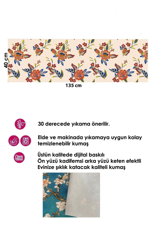Tasarım Runner ve 4 lü Kırlent Kılıfı Takımı