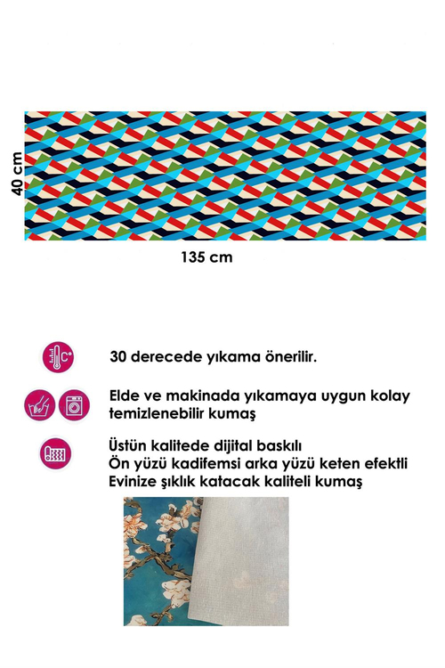 Tasarım Runner ve 4 lü Kırlent Kılıfı Takımı