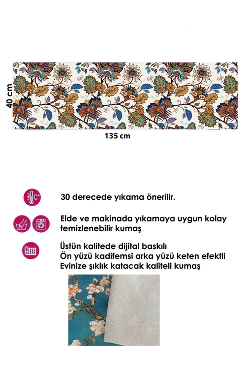Tasarım Runner ve 4 lü Kırlent Kılıfı Takımı