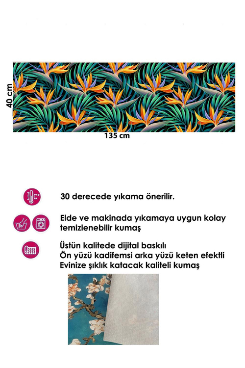 Tasarım Runner ve 4 lü Kırlent Kılıfı Takımı