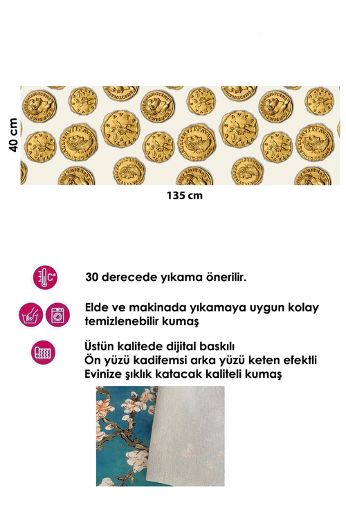 Tasarım Runner ve 4 lü Kırlent Kılıfı Takımı
