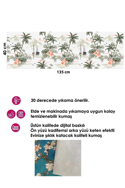 Tasarım Runner ve 4 lü Kırlent Kılıfı Takımı