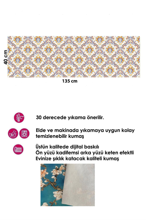 Tasarım Runner ve 4 lü Kırlent Kılıfı Takımı