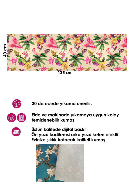 Tasarım Runner ve 4 lü Kırlent Kılıfı Takımı