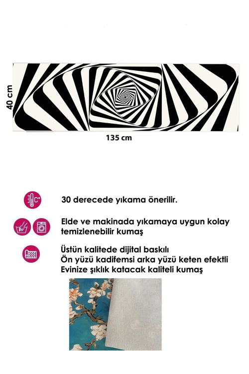 Tasarım Runner ve 4 lü Kırlent Kılıfı Takımı