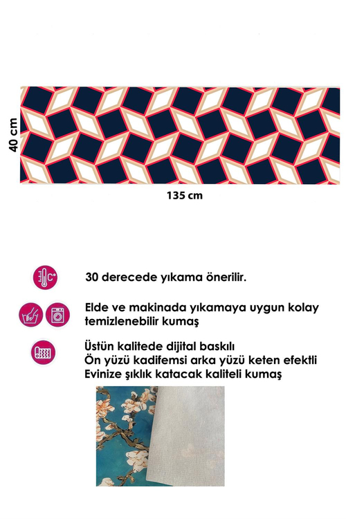 Tasarım Runner ve 4 lü Kırlent Kılıfı Takımı