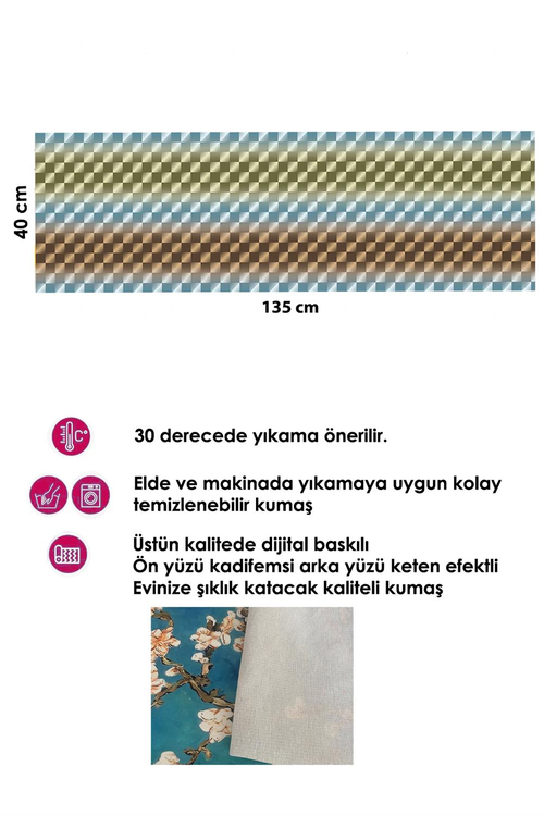Tasarım Runner ve 4 lü Kırlent Kılıfı Takımı