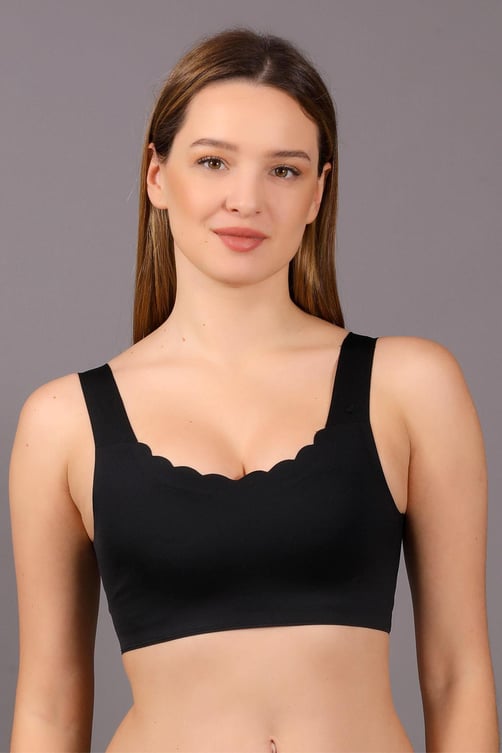 Mısırlı New Bra Desteksiz Hayalet Siyah Bralet Sütyen - 6130