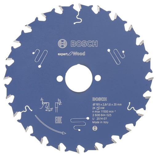 Bosch - Expert Serisi Ahşap için Daire Testere Bıçağı 165*30 mm 24 Diş