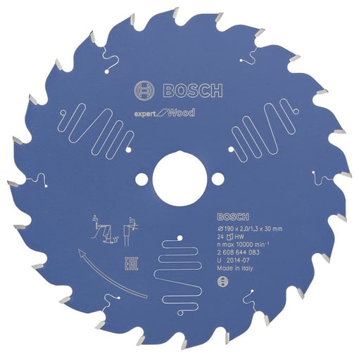 Bosch - Expert Serisi Ahşap için Daire Testere Bıçağı 190*30 mm 24 Diş