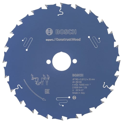 Bosch - Expert Serisi İnşaat Ahşabı için Daire Testere Bıçağı 190*30 mm 24 Diş