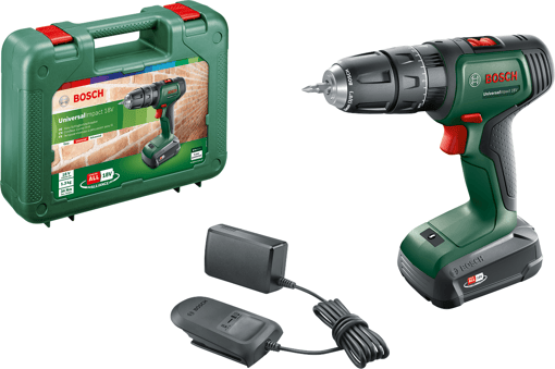 Bosch UniversalImpact 18 Tek Akülü Darbeli Delme Vidalama Makinesi (1 x 1,5Ah)