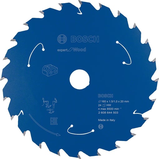 Bosch - Expert for Serisi Ahşap için Akülü Daire Testere Bıçağı 160*20 mm 24 Diş