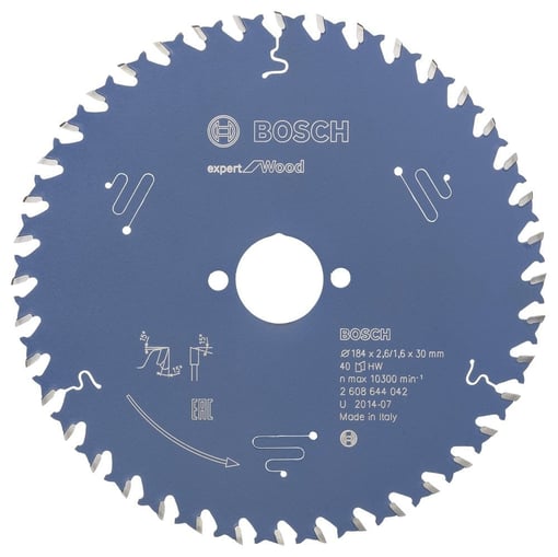Bosch - Expert Serisi Ahşap için Daire Testere Bıçağı 184*30 mm 40 Diş