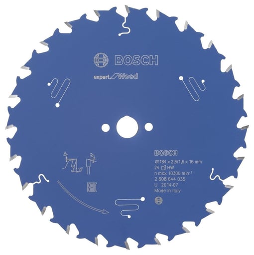 Bosch - Expert Serisi Ahşap için Daire Testere Bıçağı 184*16 mm 24 Diş