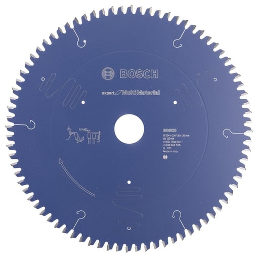 Bosch - Expert Serisi Çoklu Malzeme için Daire Testere Bıçağı 254*30 mm 80 Diş