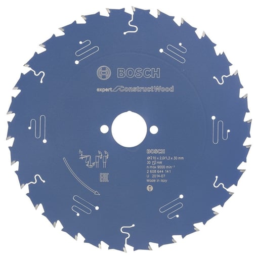 Bosch - Expert Serisi İnşaat Ahşabı için Daire Testere Bıçağı 210*30 mm 30 Diş