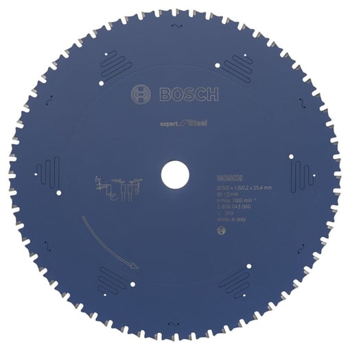 Bosch - Expert Serisi Metal için Daire Testere Bıçağı 305*25,40 mm 60 Diş