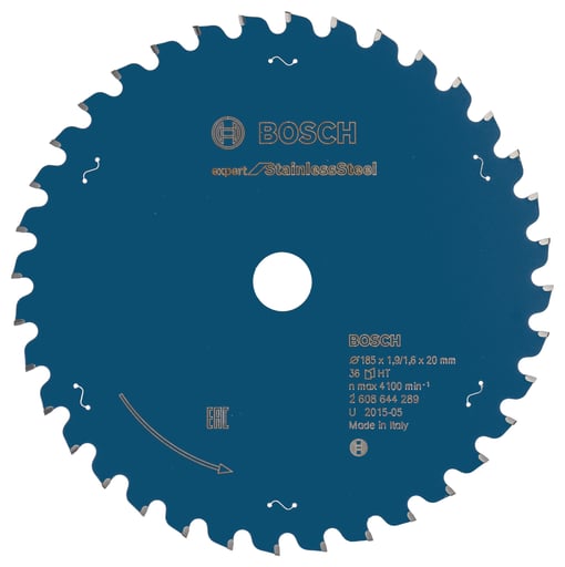 Bosch - Expert Serisi Paslanmaz Çelik için Daire Testere Bıçağı 185*20 mm 36 Diş