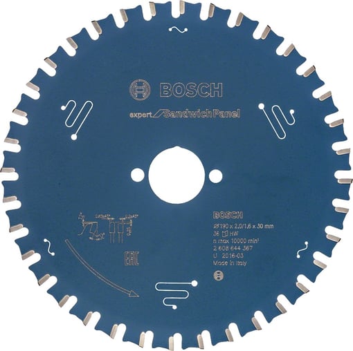 Bosch - Expert Serisi Sandviç Panel için Daire Testere Bıçağı 190*30 mm 36 Diş