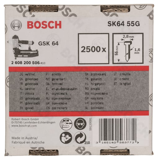 Bosch - GSK 64 Çivisi 55 mm 2500li Galvanizli