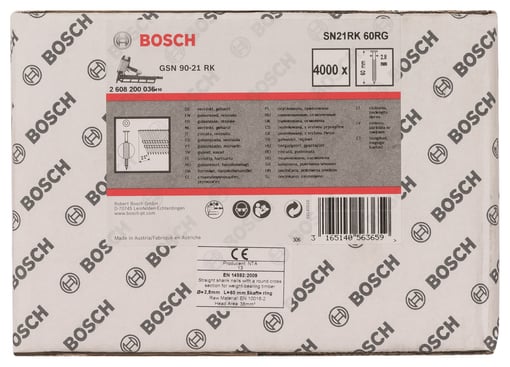 Bosch - GSN 90-21DK Çivi  60mm 4000li YivliÇinko