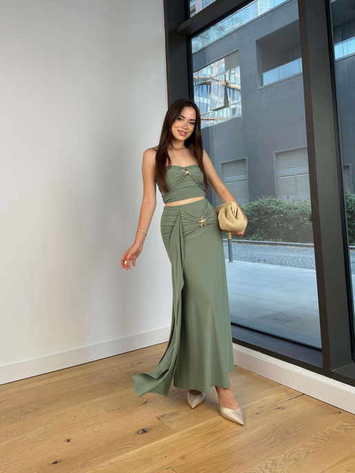 Aksesuar ve Bağlama detaylı Eppil Mint Kadın Takım 25Y546