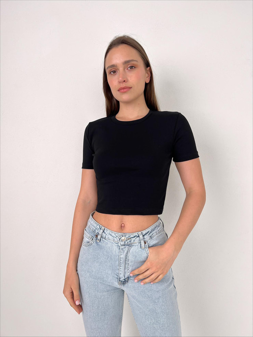 Basic Crop Tişört 23Y000098