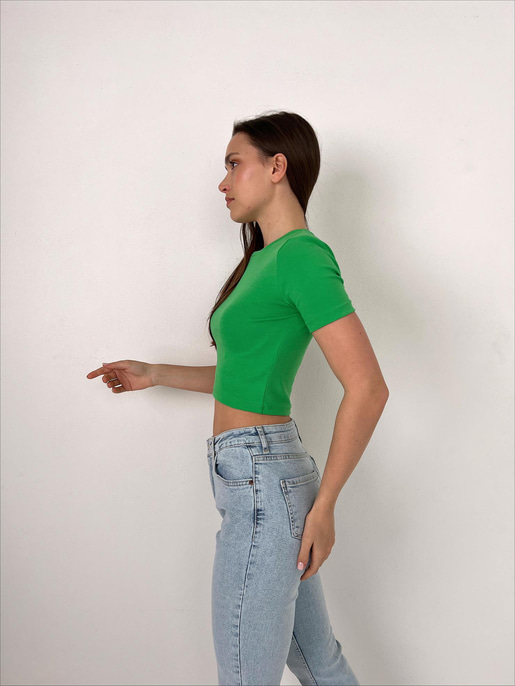 Basic Crop Tişört 23Y000098