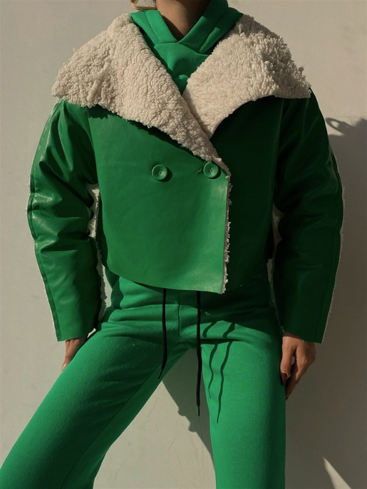 ÇİFT DÜĞMELİ DERİ MONT 22K000141