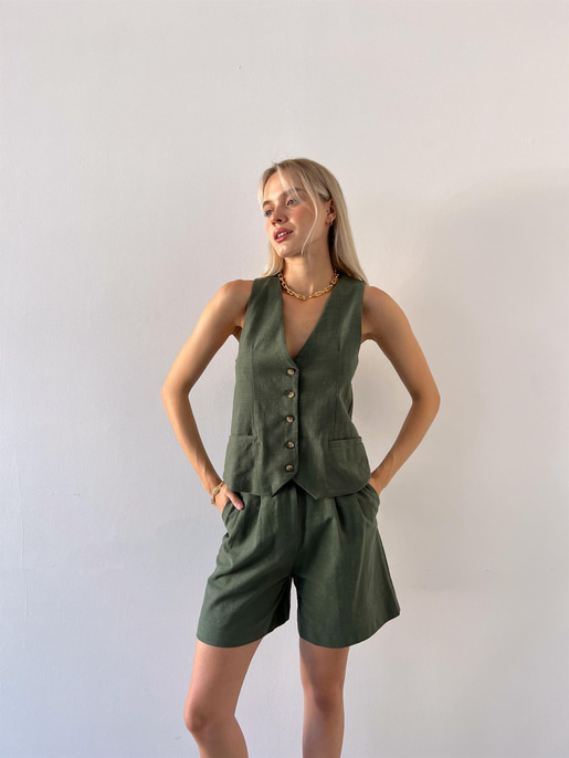 Dean Yelekli Keten Takım 23Y000563