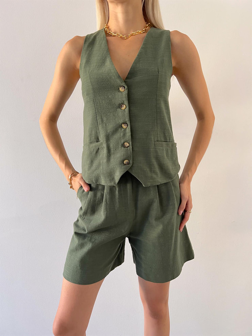 Dean Yelekli Keten Takım 23Y000563