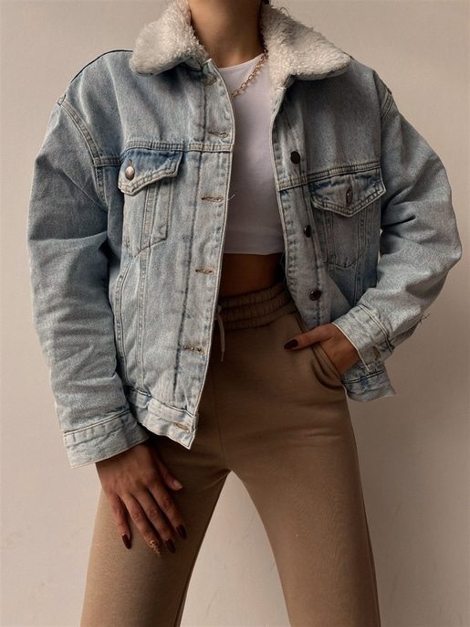 İçi Kürk Detaylı Mont 22K000294