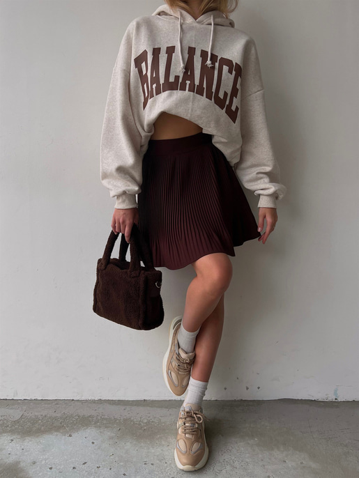 Kapüşonlu Balance Yazılı Emerson Kadın Bej Sweatshirt 23K000150