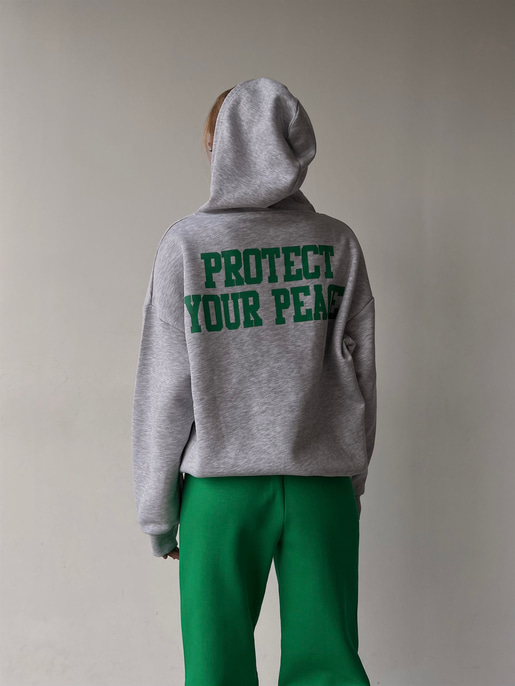 Kapüşonlu Balance Yazılı Emerson Kadın Gri Sweatshirt 23K000150