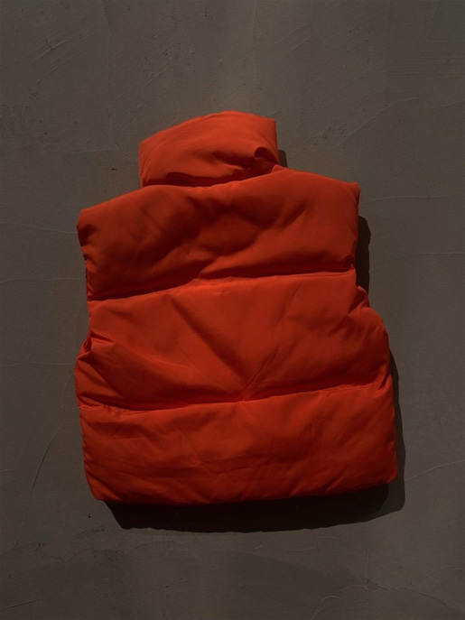 Kısa Şişme Dik Yaka Kadın Turuncu Yelek 22K000037