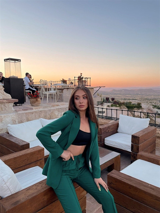 Klasik Pantolon Ceket İkili Wendy Kadın Yeşil Takım22K000044