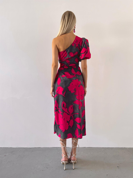 Loni Bel Detaylı Tek Kol Elbise 23Y000570