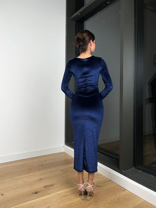 Malenkov Kadife Elbise 24k301