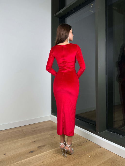 Malenkov Kadife Elbise 24k301