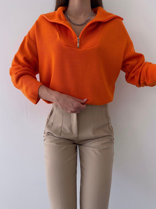 Mariella Fermuarlı Kazak 23K000246