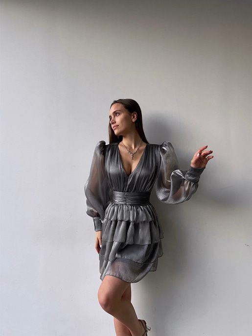 Memo Fırfırlı Elbise 23K000295