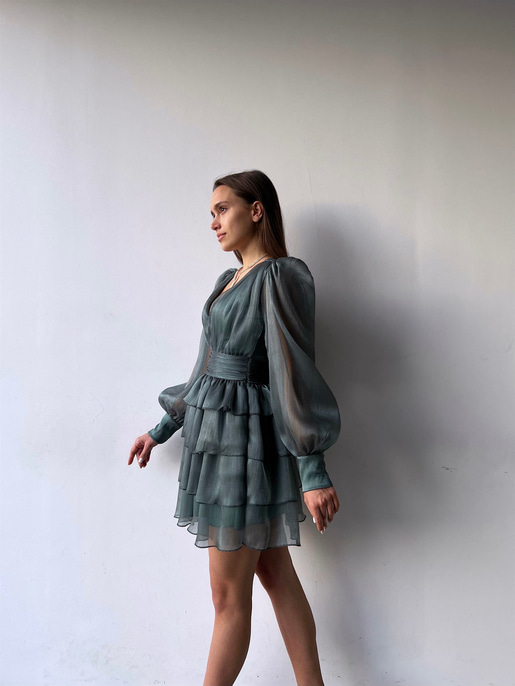 Memo Fırfırlı Elbise 23K000295